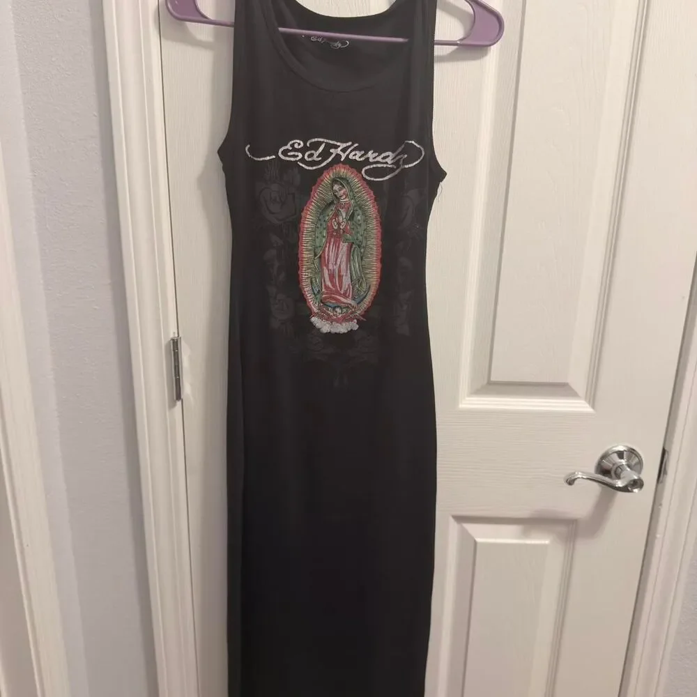 Ed-hardy Women's Black and Grey Dress - Picture 1 of 7